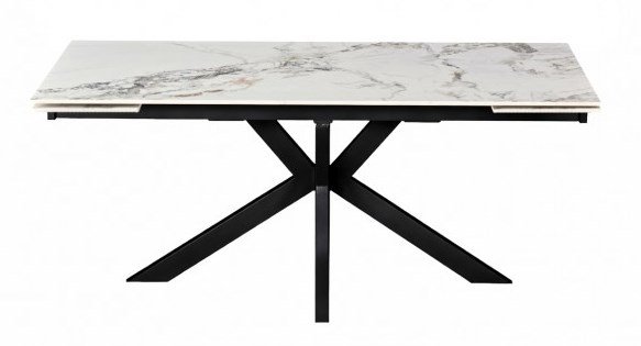 Стол обеденный Квант (черный-керамика нефрит)