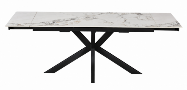 Стол обеденный Квант (черный-керамика нефрит)