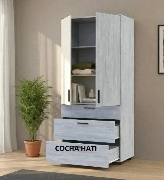 Шафа для одягу Торн 2Д/3Ш (полиці) 90*51,6*200