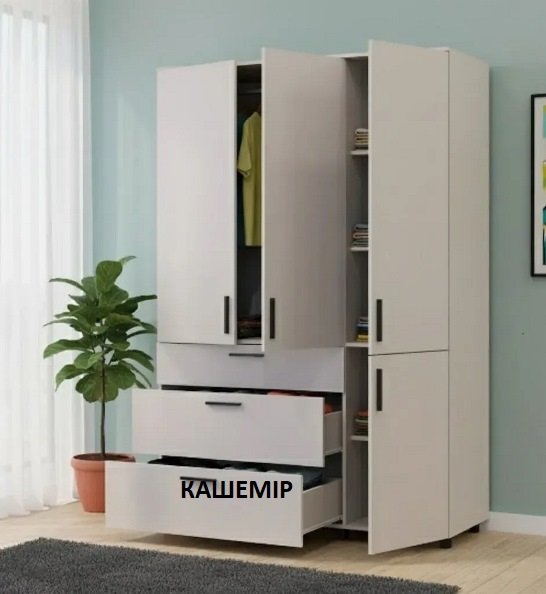 Шкаф для одежды Торн 3ДСП/3Ш (штанга) 135*51,6*200