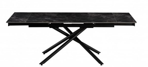 Стол обеденный Мелани (черный-керамика антрацит)