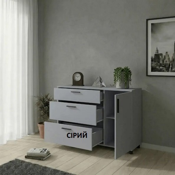 Комод Торн 3Ш/1Д 135*51,6*80