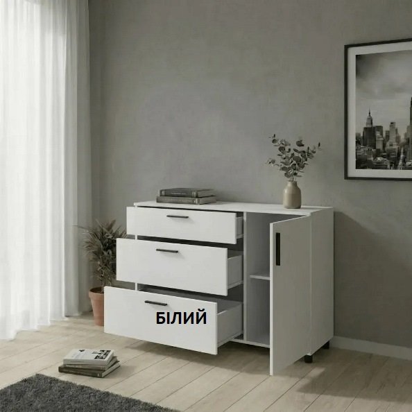 Комод Торн 3Ш/1Д 135*51,6*80