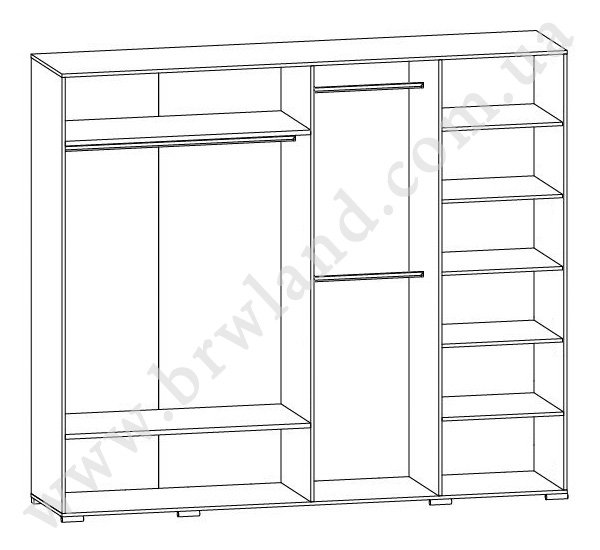 Шкаф платяной SZF2D2L/21/22 Ацтека
